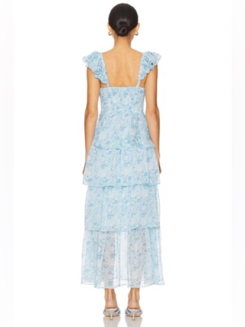 ASTR the Label Midsummer Dress in Blue Floral M - Picture 2 of 15